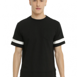 white curved hem t shirt